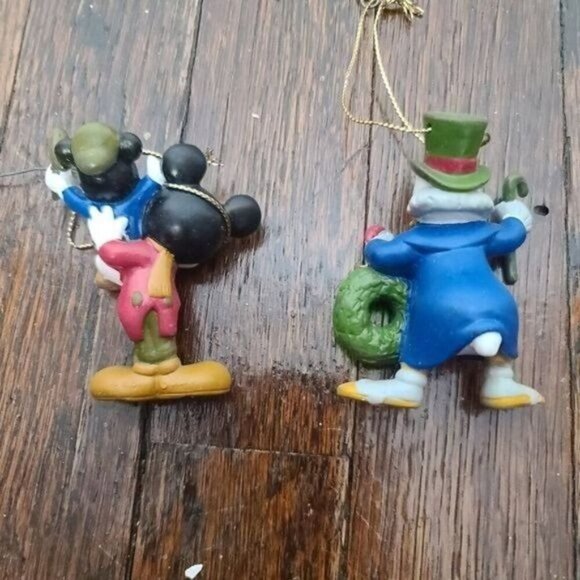 Vintage 1992 Avon Disney A Christmas Carol Set of 2 Ornaments Mickey Mouse - Picture 5 of 8